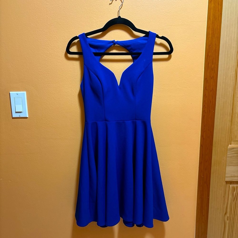 Pretty Blue dress with Cleavage